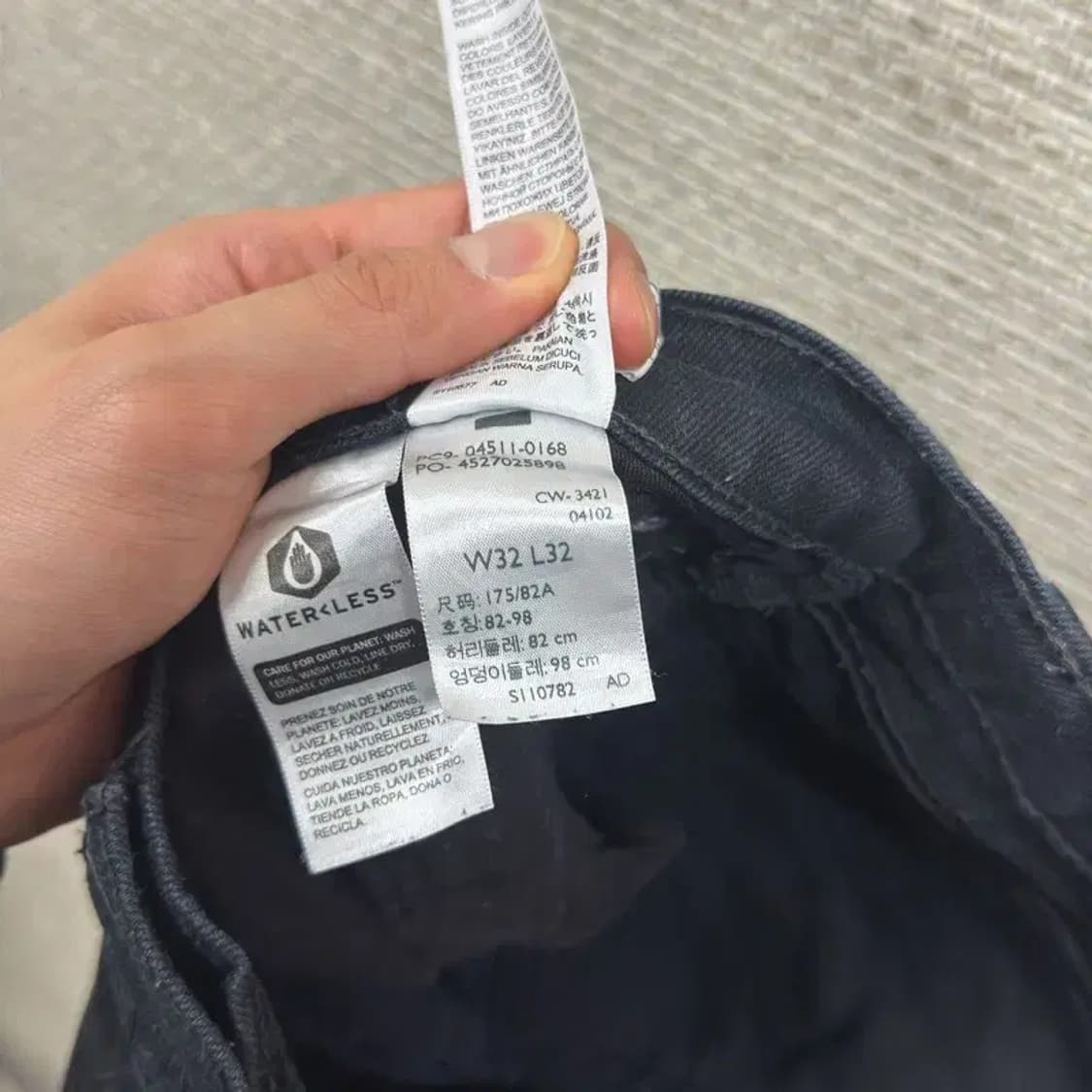 리바이스 511 블랙진 흑청바지 32인치 D11382 상품이미지5