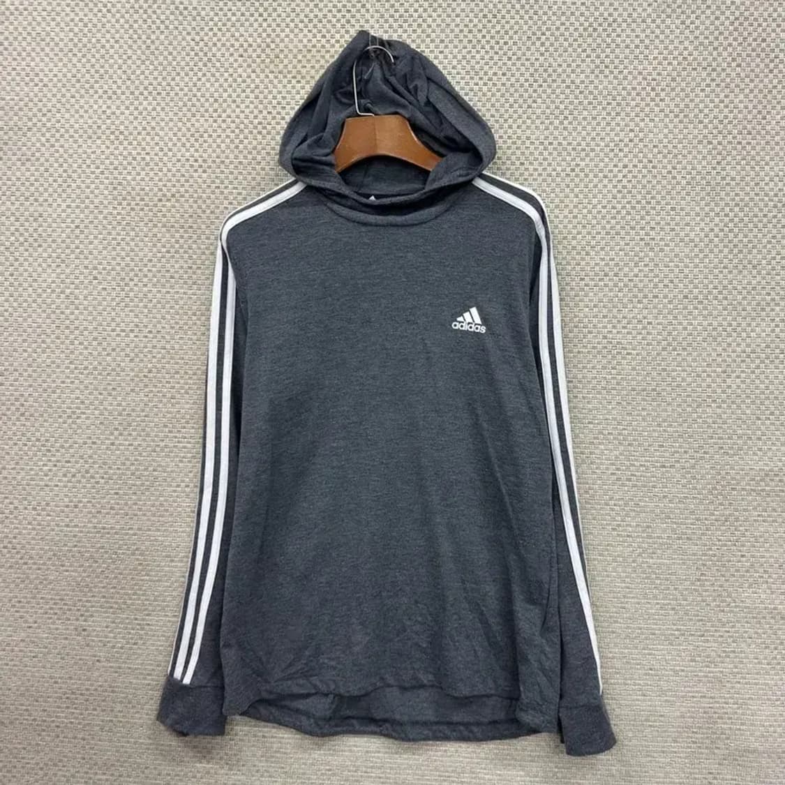 아디다스 그레이 삼선 캐주얼 후드티 95 D11464 상품이미지1