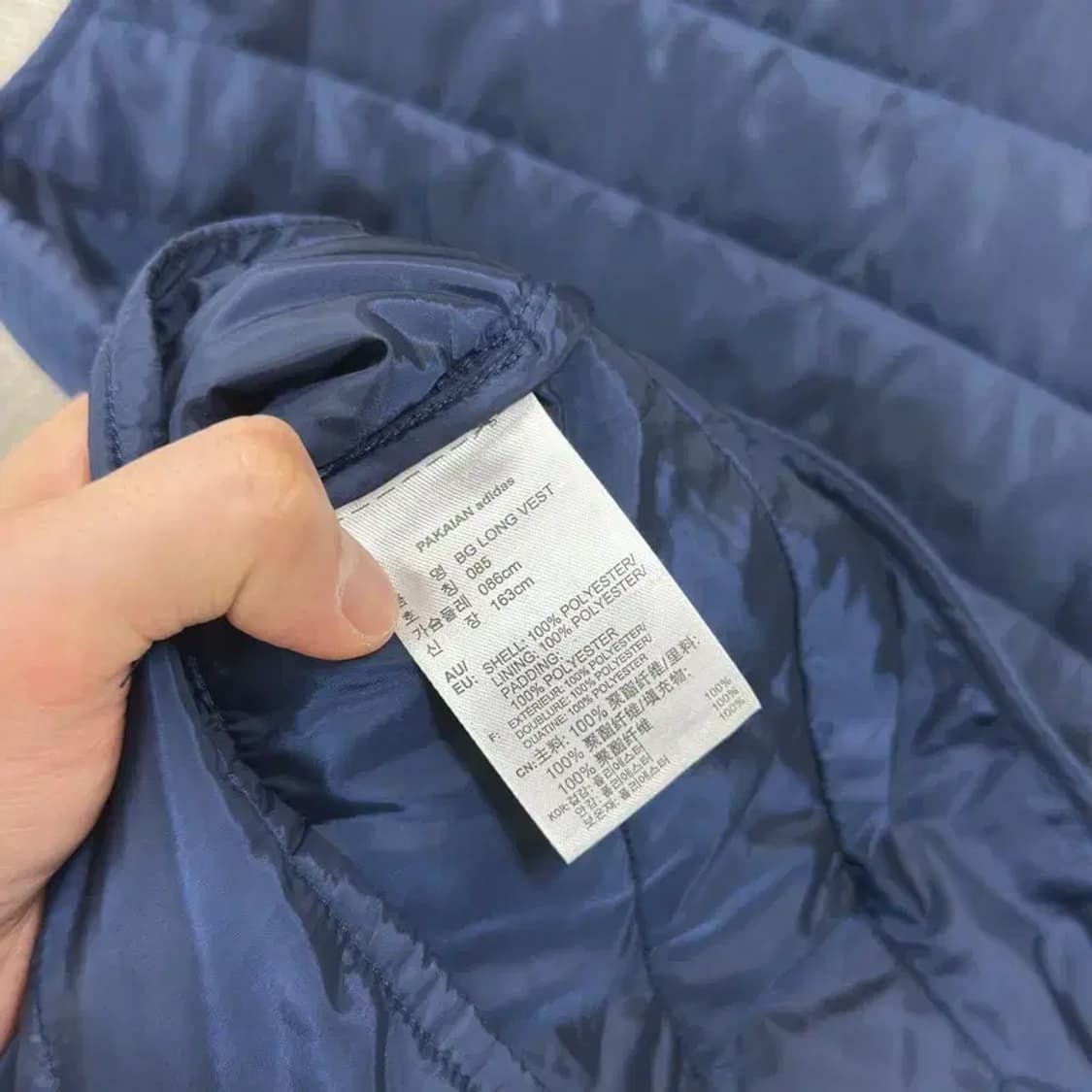 아디다스 캐주얼 네이비 경량 패딩 조끼 85 D11519 상품이미지4