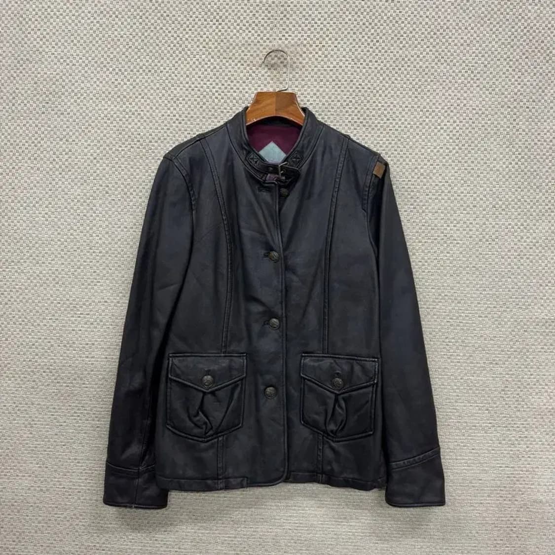 써스데이아일랜드 블랙 캐주얼 여자 양가죽 자켓 90 D11526 상품이미지1