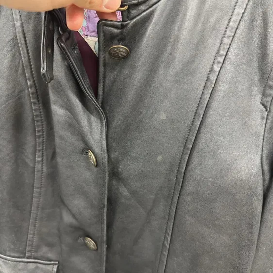 써스데이아일랜드 블랙 캐주얼 여자 양가죽 자켓 90 D11526 상품이미지5