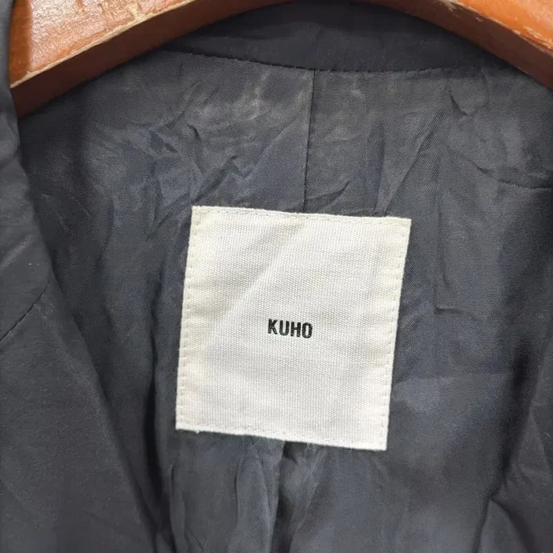 구호 KUHO 블랙 여자 롱 코트 90 D11528 상품이미지3