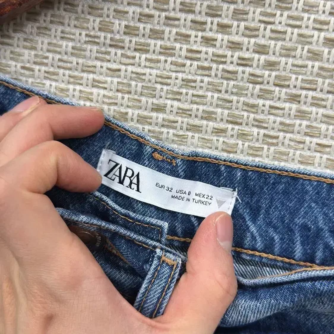 자라 ZARA 여자 와이드 데님팬츠 청바지 26인치 D11542 상품이미지3