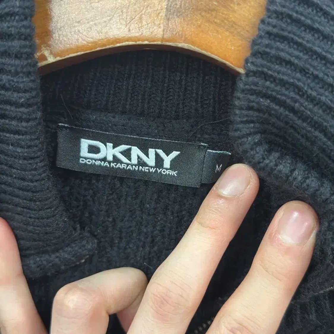 도나카란뉴욕 DKNY 투웨이 울 니트 집업 가디건 95 D11670 상품이미지3
