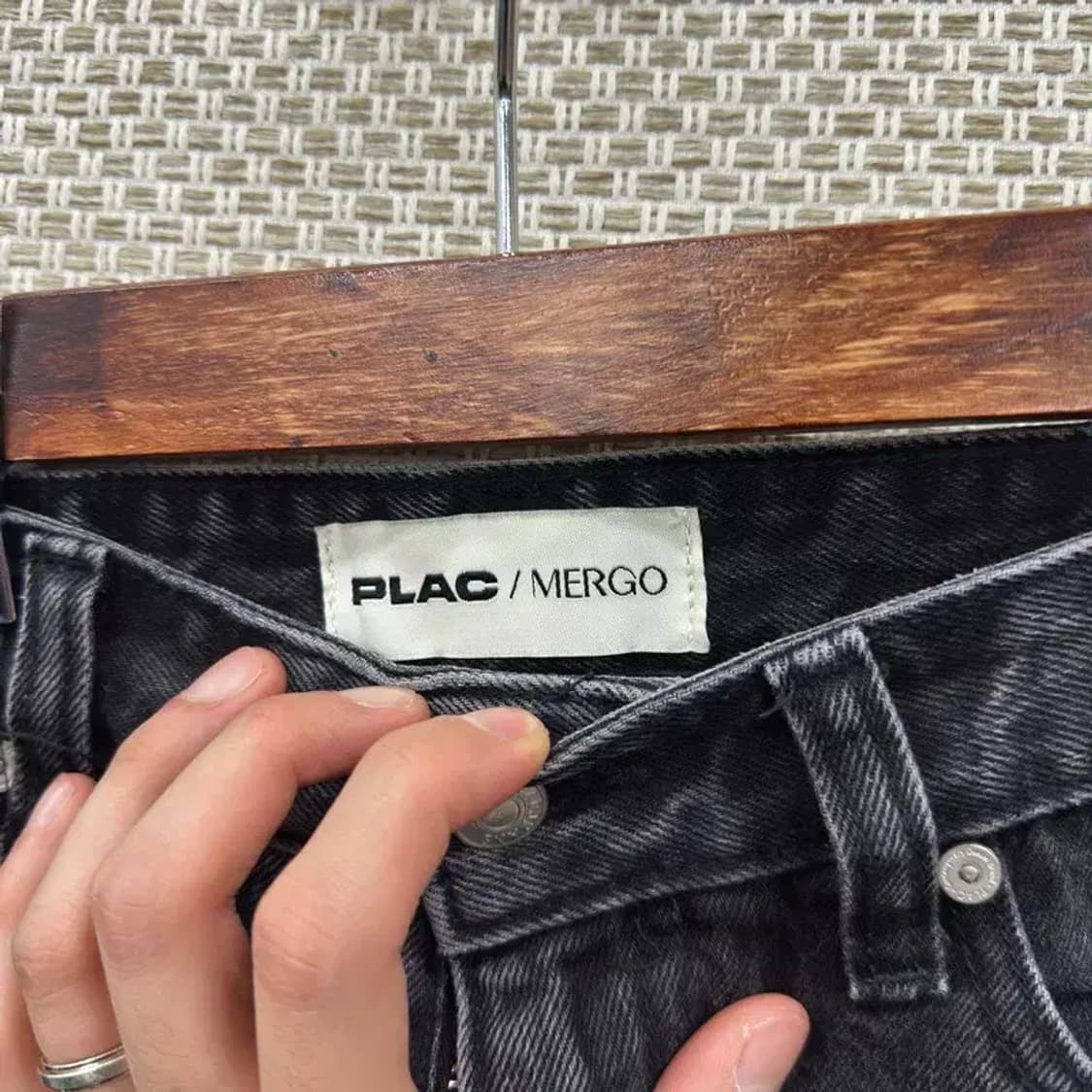 플랙진 MERGO 캐쥬얼 와이드 데님 흑청바지 29인치 D11786 상품이미지4