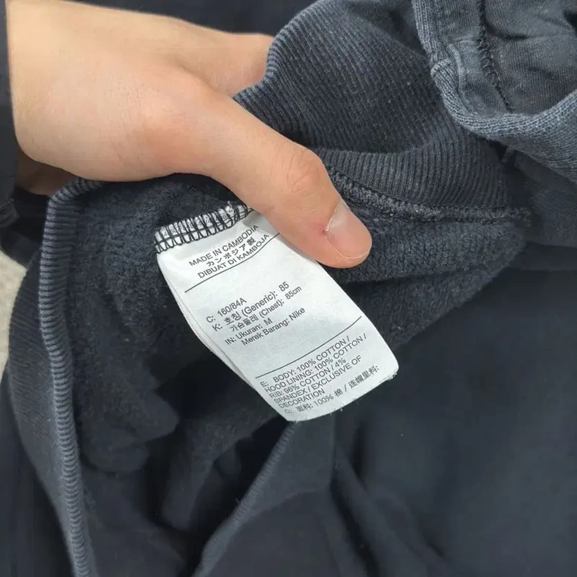 나이키 자수로고 오버핏 숏 후드티 100 D11846 상품이미지4