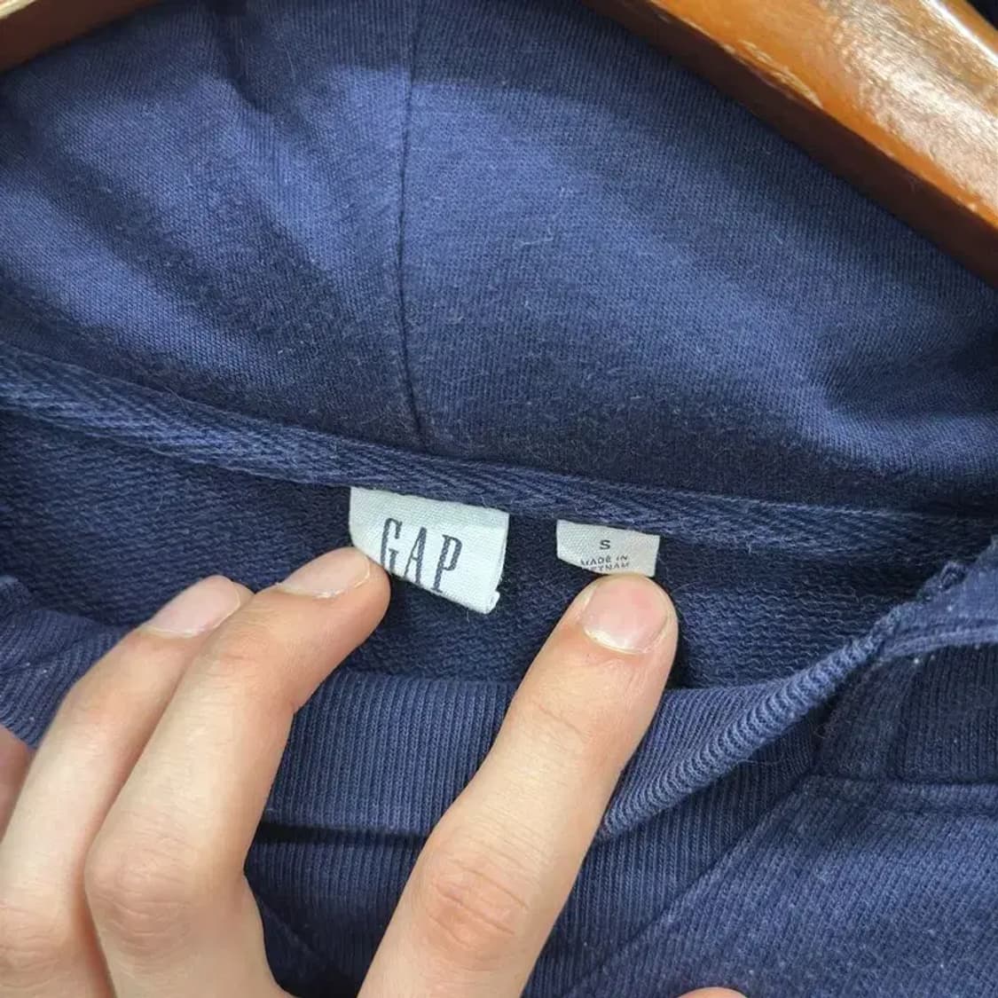 갭 GAP 네이비 빅로고 오버핏 후드티 95 D11928 상품이미지3
