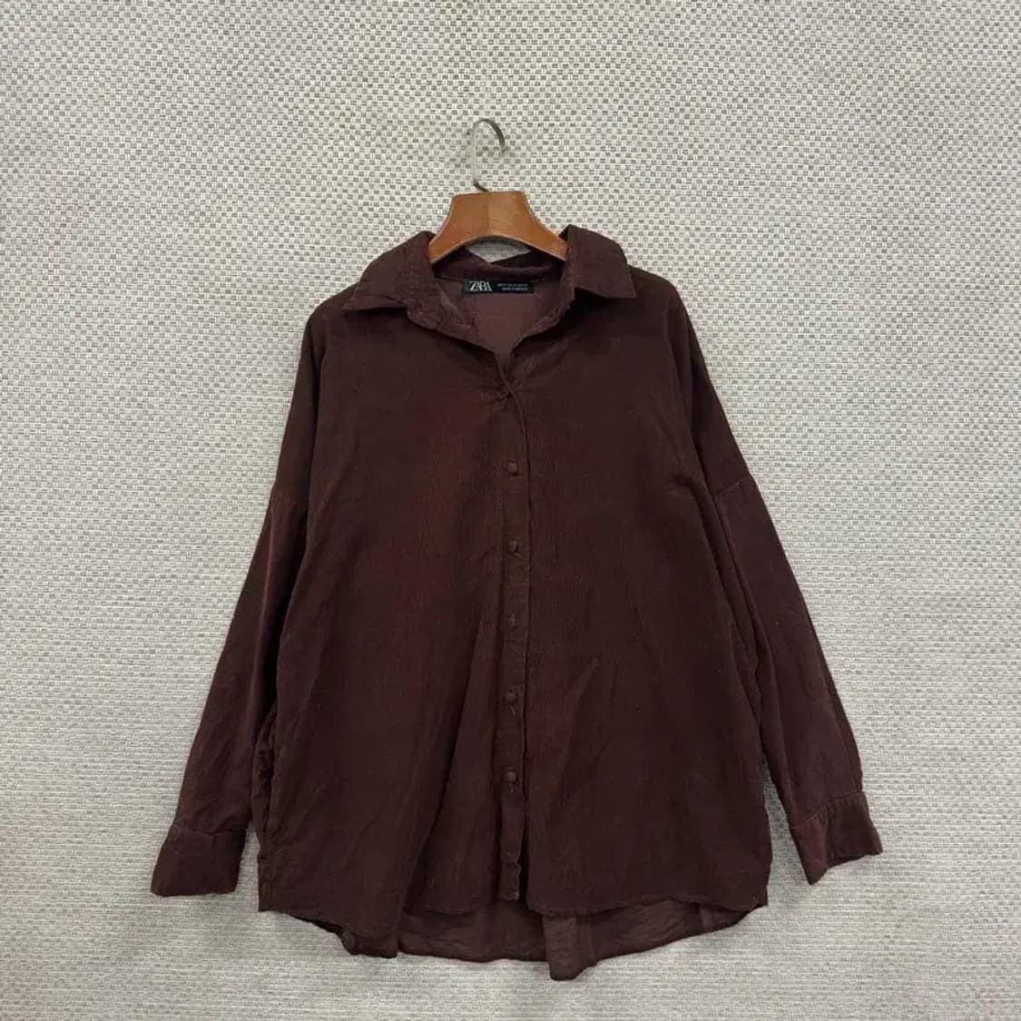 자라 ZARA 오버핏 코듀로이 골덴 긴팔 셔츠 110 D11995 상품이미지1