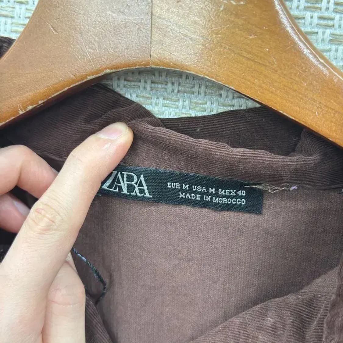 자라 ZARA 오버핏 코듀로이 골덴 긴팔 셔츠 110 D11995 상품이미지3