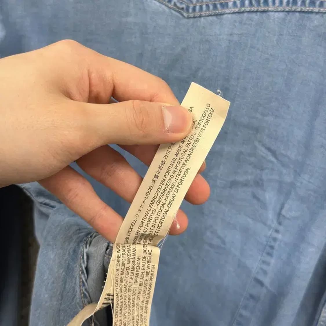 마시모두띠 캐주얼 투포켓 여성 데님 셔츠 90 D12013 상품이미지4