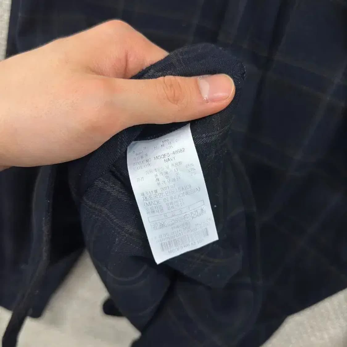 밀레 골프 플란넬 체크 긴팔 셔츠 105 D12007 상품이미지4