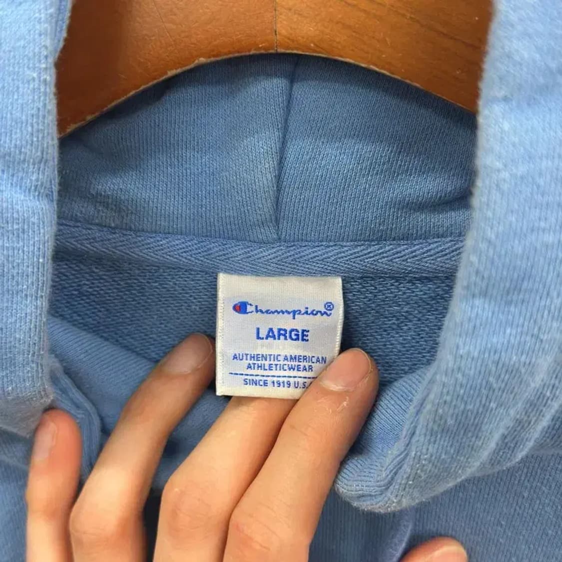 챔피온 어센틱 캐주얼 자수로고 후드티 100 D12004 상품이미지3