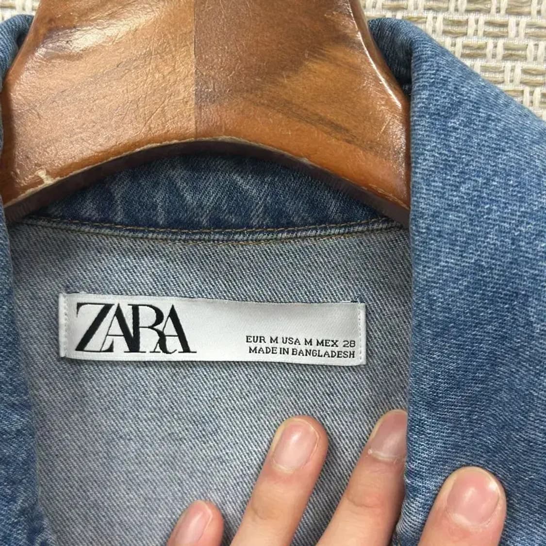 자라 ZARA 캐주얼 롱 데님 청자켓 95 D12077 상품이미지3