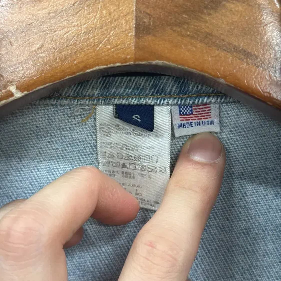 아메리칸어패럴 성조기 데님 청자켓 90 D12087 상품이미지3