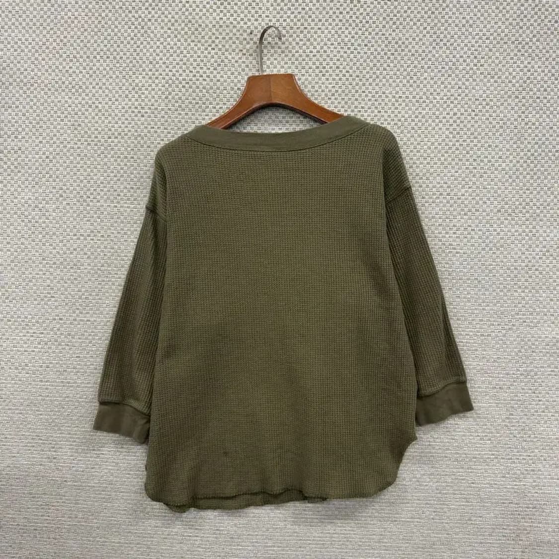 유니클로 캐주얼 와플 여성 긴팔티 100 D12100 상품이미지2