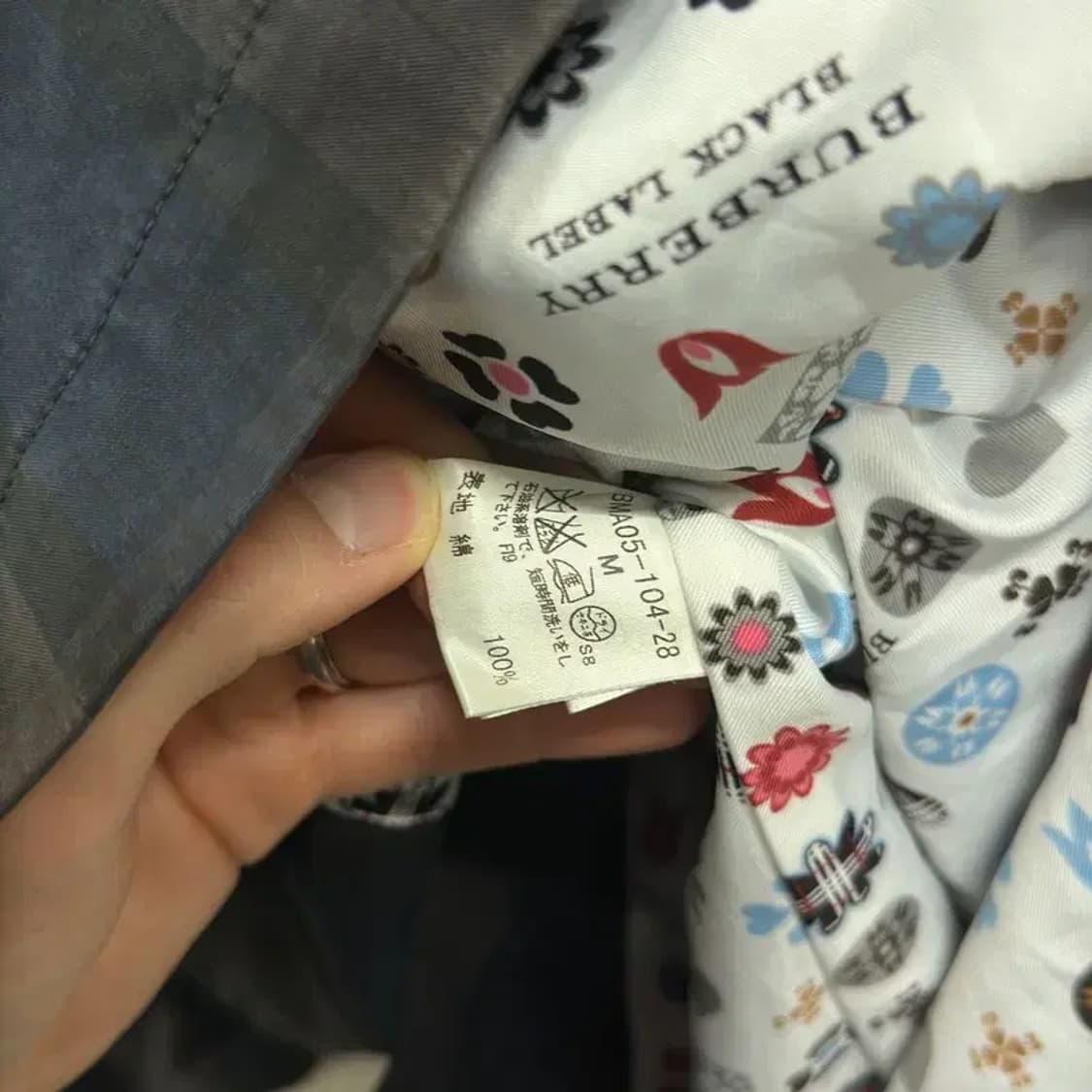 버버리 캐주얼 블랙라벨 체크 코트 95 D12094 상품이미지4