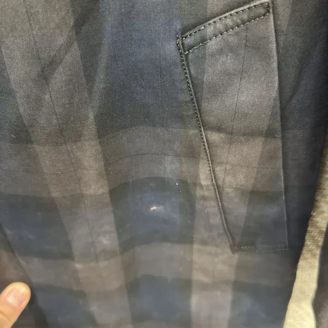 버버리 캐주얼 블랙라벨 체크 코트 95 D12094 상품이미지5