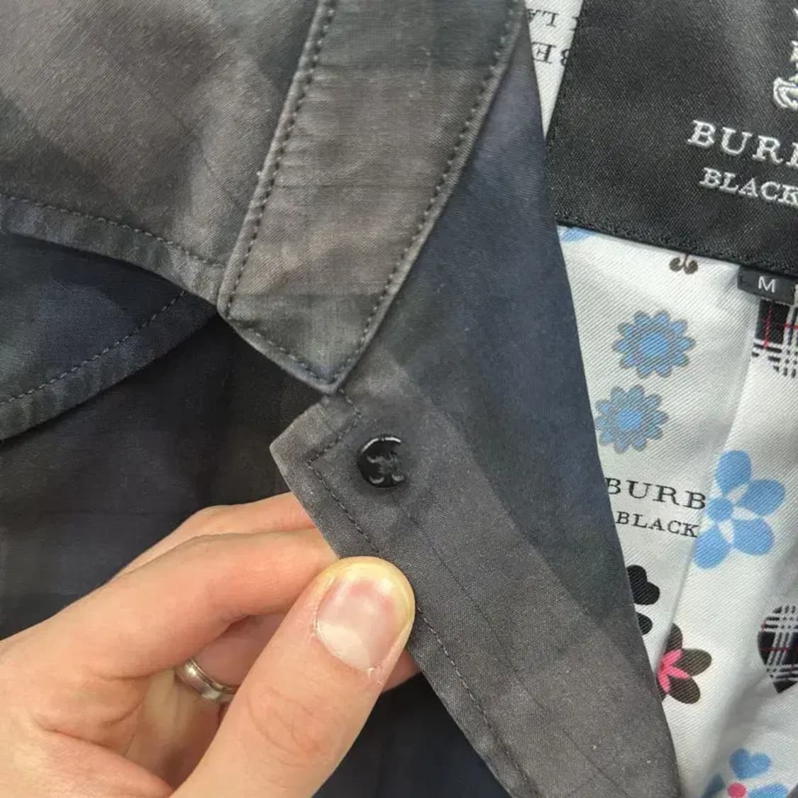 버버리 캐주얼 블랙라벨 체크 코트 95 D12094 상품이미지6