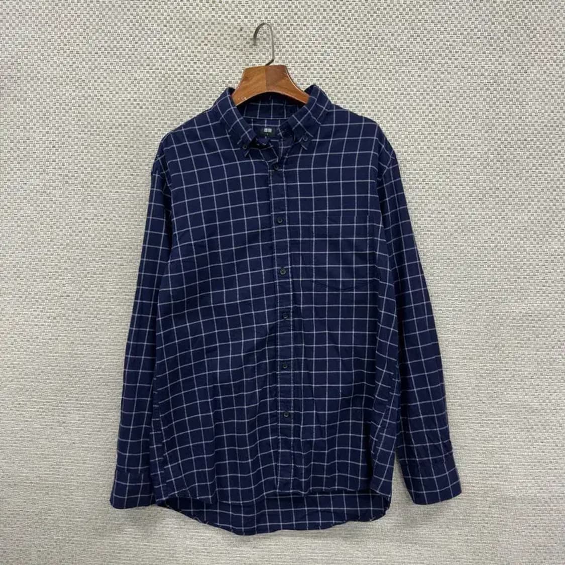 유니클로 캐주얼 플란넬 체크 셔츠 95 D12086 상품이미지1