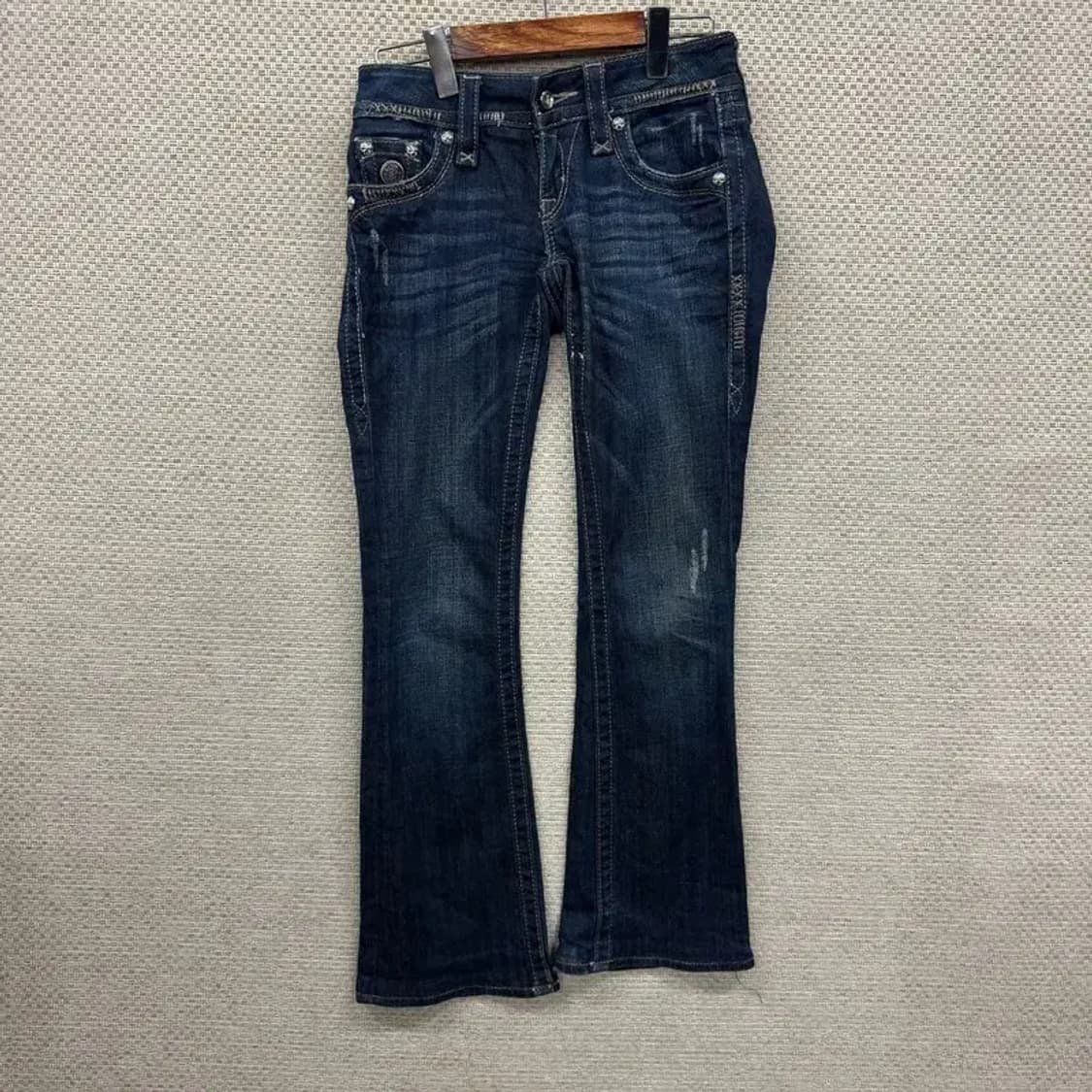 락리바이벌 Y2K 로우라이즈 데님 청바지 25인치 D12107 상품이미지1