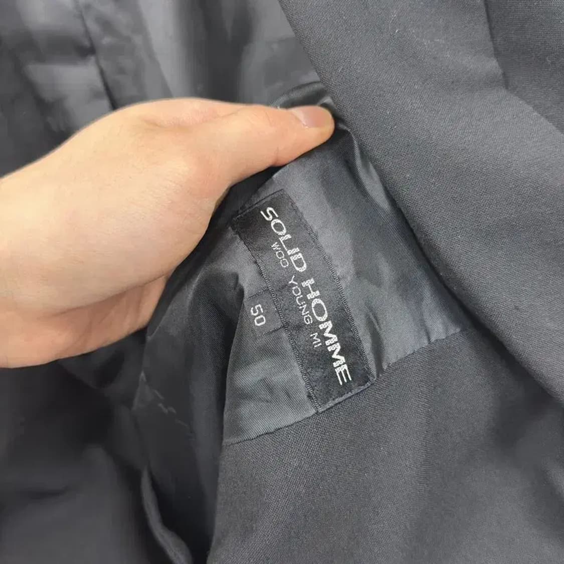 솔리드옴므 캐주얼 버튼 울 블레이저 자켓 105 D12090 상품이미지3