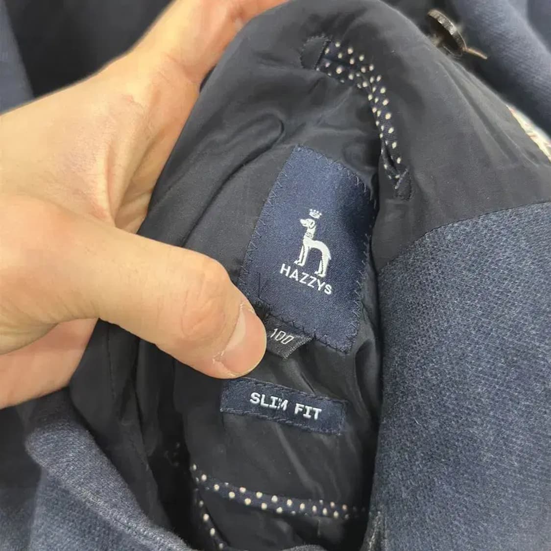 헤지스 캐주얼 버튼 슬림핏 블레이저 자켓 100 D12096 상품이미지3