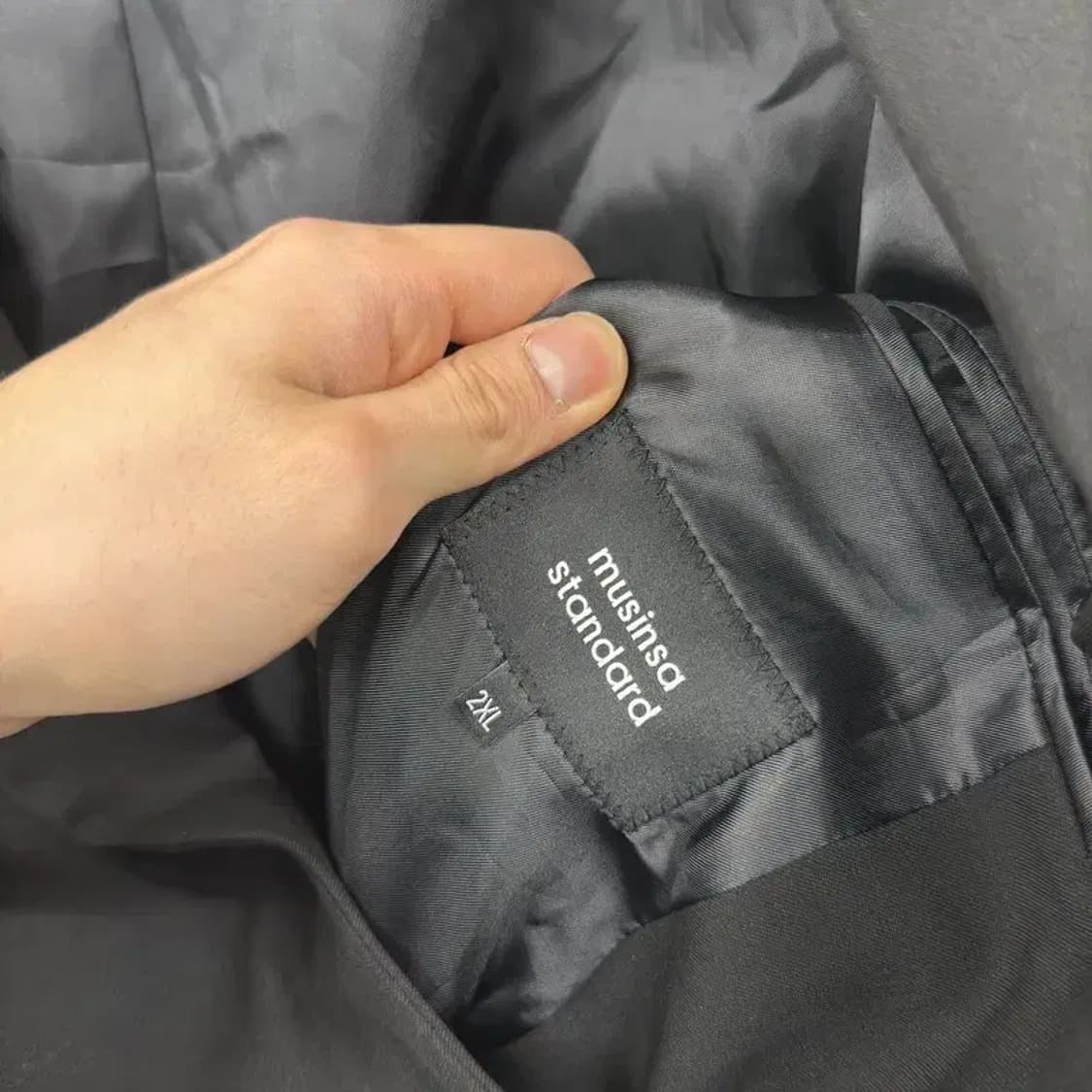 무신사스탠다드 캐주얼 버튼 울 블레이저 자켓 110 D12099 상품이미지3