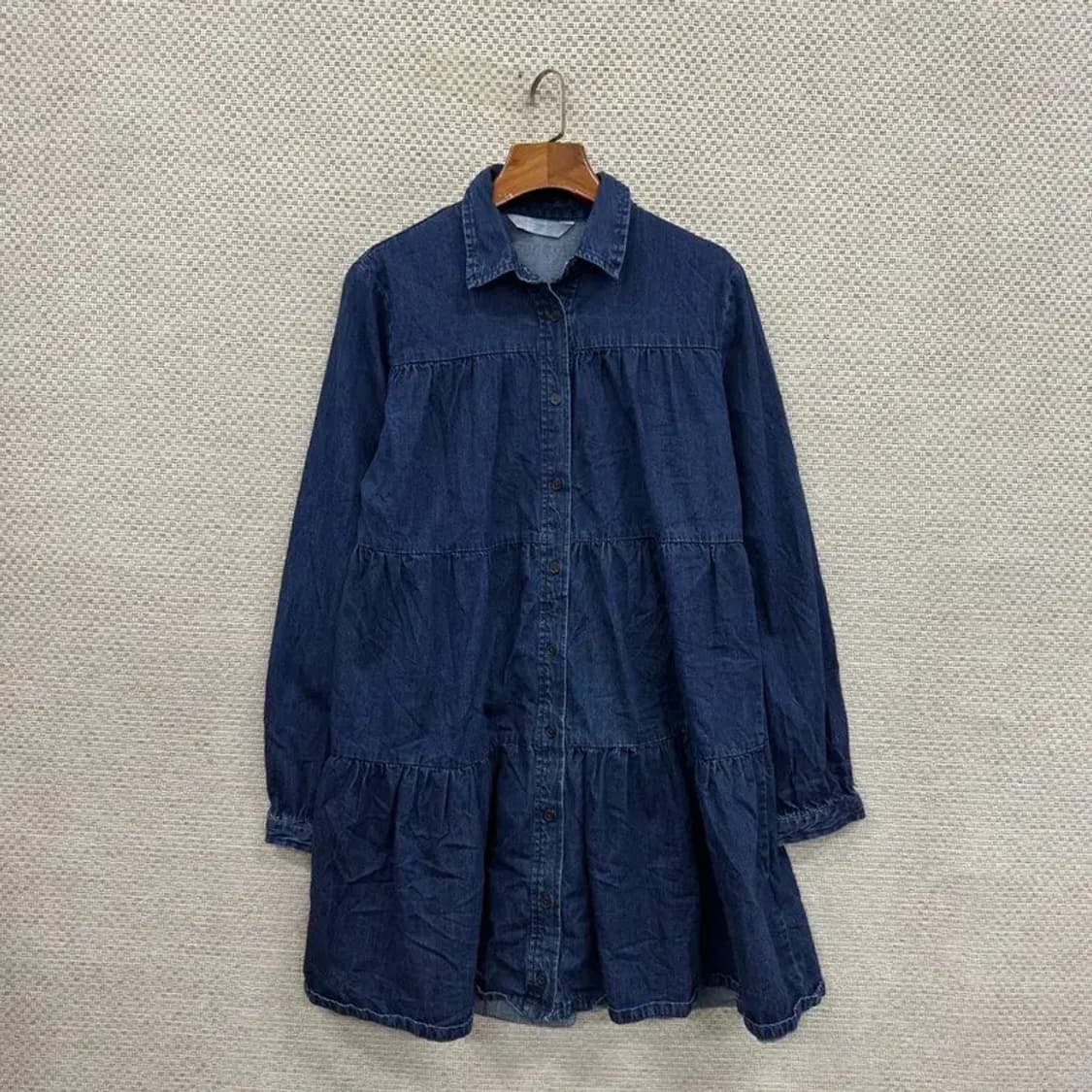 에잇세컨즈 캐쥬얼 캉캉 데님 청 원피스 100 D12166 상품이미지1