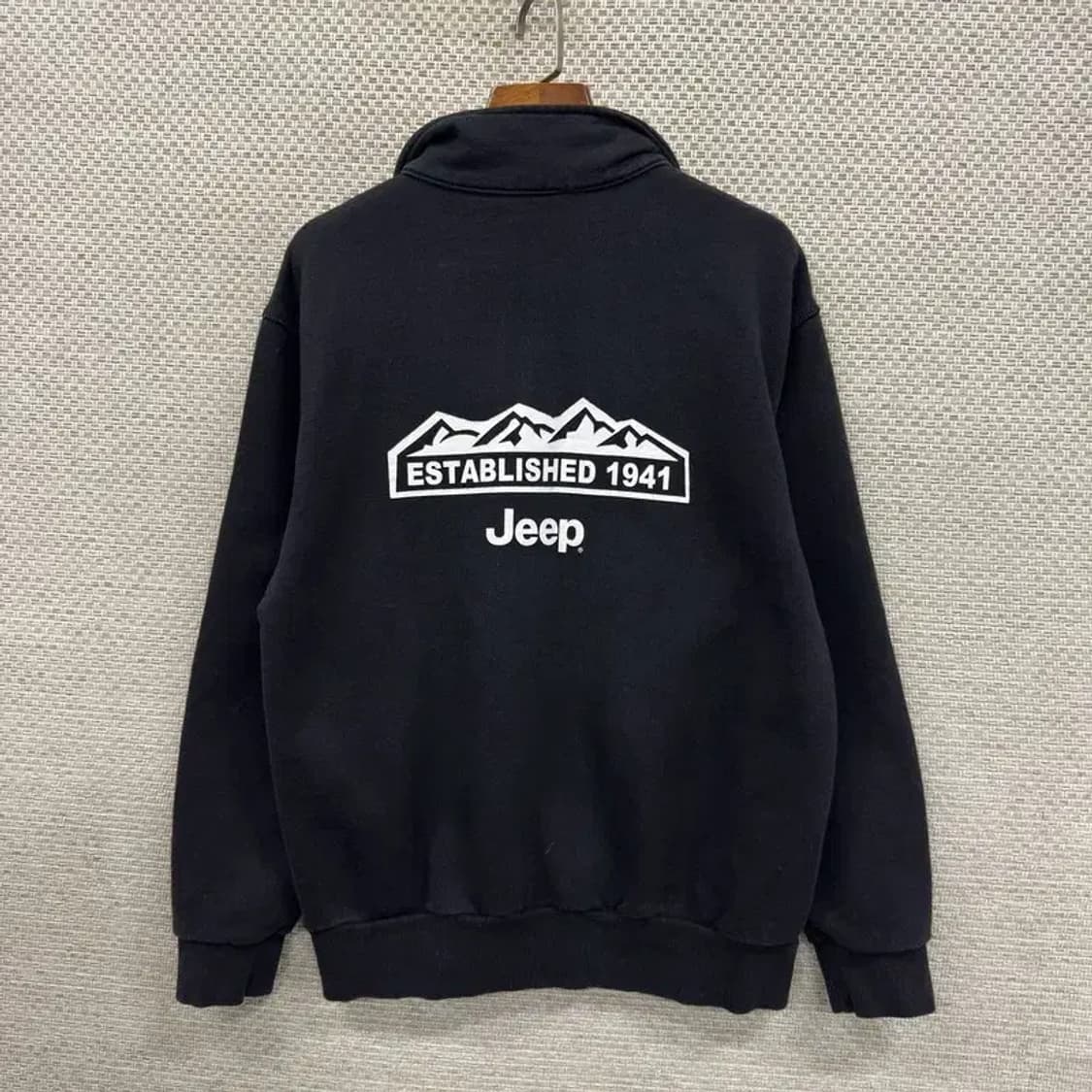 지프 JEEP 캐쥬얼 반집업 자수로고 맨투맨 90 D12181 상품이미지2