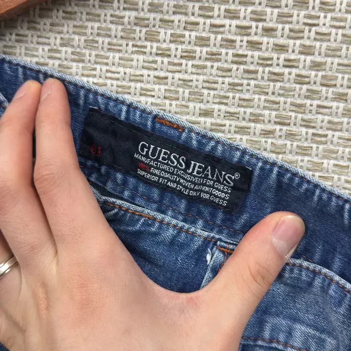 게스 캐쥬얼 은장 데님 청바지 34인치 D12187 상품이미지4