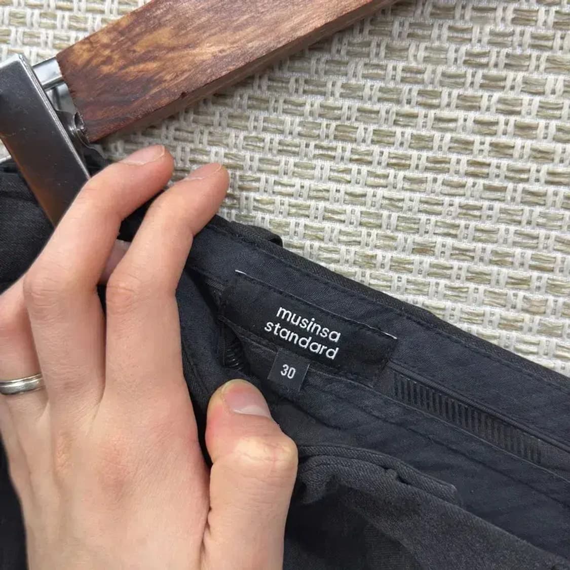 무신사스탠다드 캐쥬얼 와이트팬츠 슬랙스 바지 30인치 D12192 상품이미지4