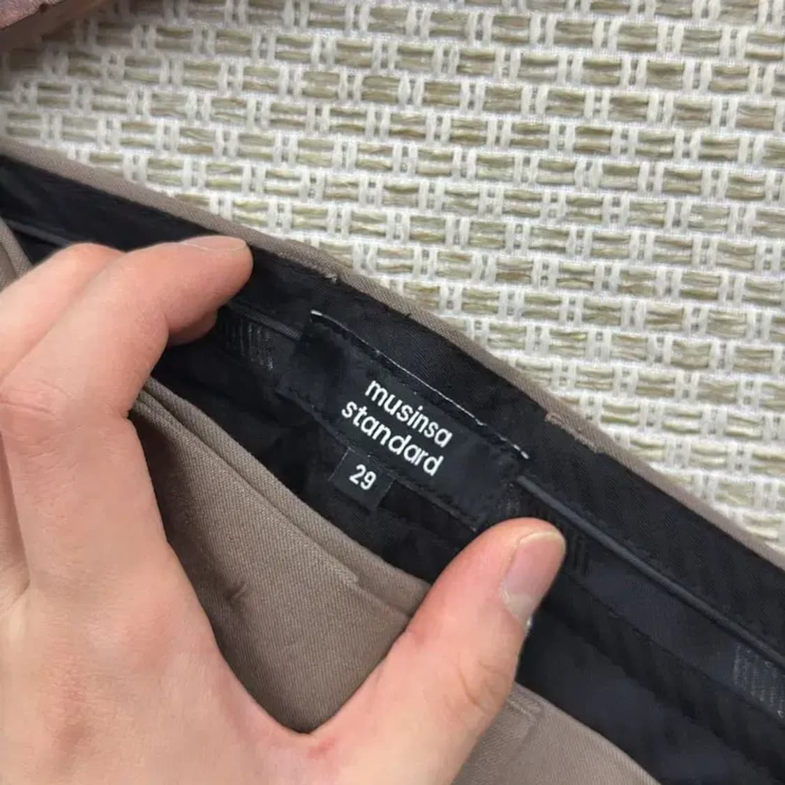 무신사스탠다드 캐쥬얼 와이드 팬츠 슬랙스 바지29인치 D12193 상품이미지4