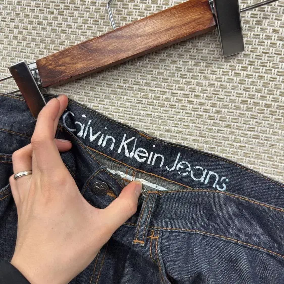 캘빈클라인 와이드 데님팬츠 청바지 34인치 D12191 상품이미지4