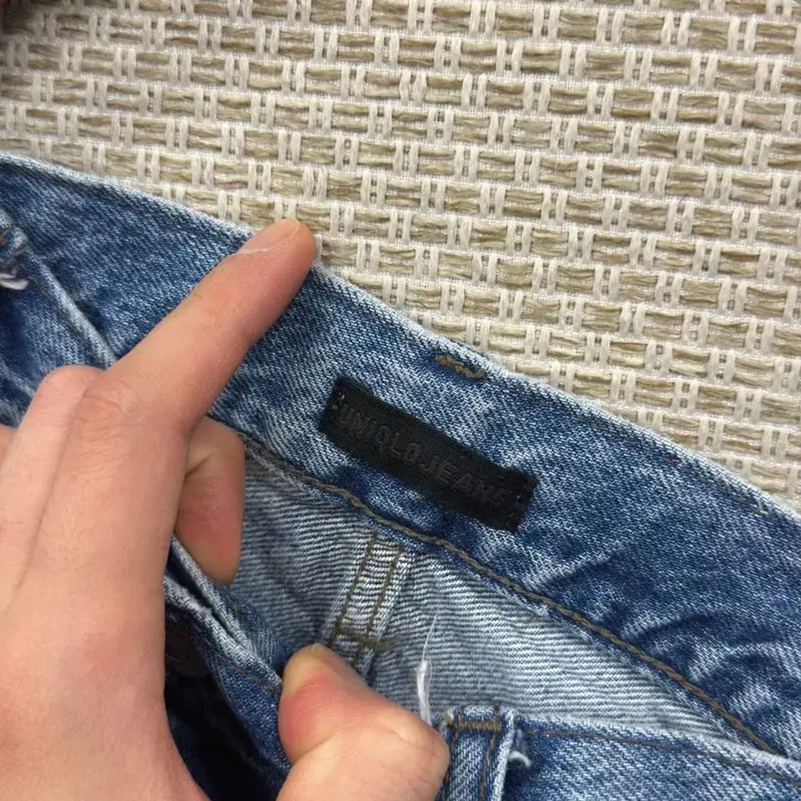 유니클로 캐쥬얼 연청 데님팬츠 청바지 34인치 D12194 상품이미지3