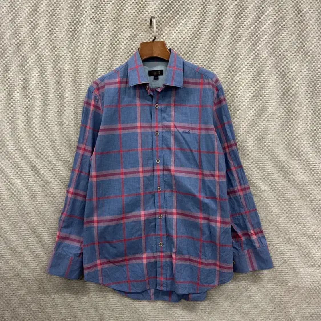 닥스 캐쥬얼 자수로고 체크무늬 셔츠 100 D12241 상품이미지1