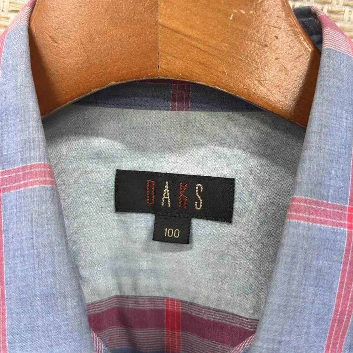 닥스 캐쥬얼 자수로고 체크무늬 셔츠 100 D12241 상품이미지3