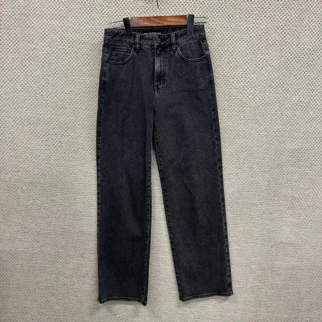 게스 캐쥬얼 흑장 와이드 데님 청바지 24인치 A00031 상품이미지1