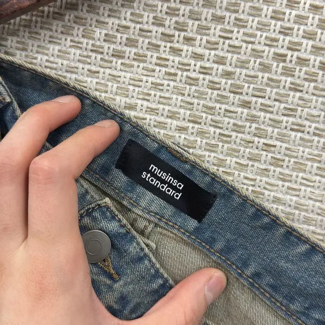 무신사스탠다드 캐쥬얼 워싱 데님 청바지 32인치 A00032 상품이미지3