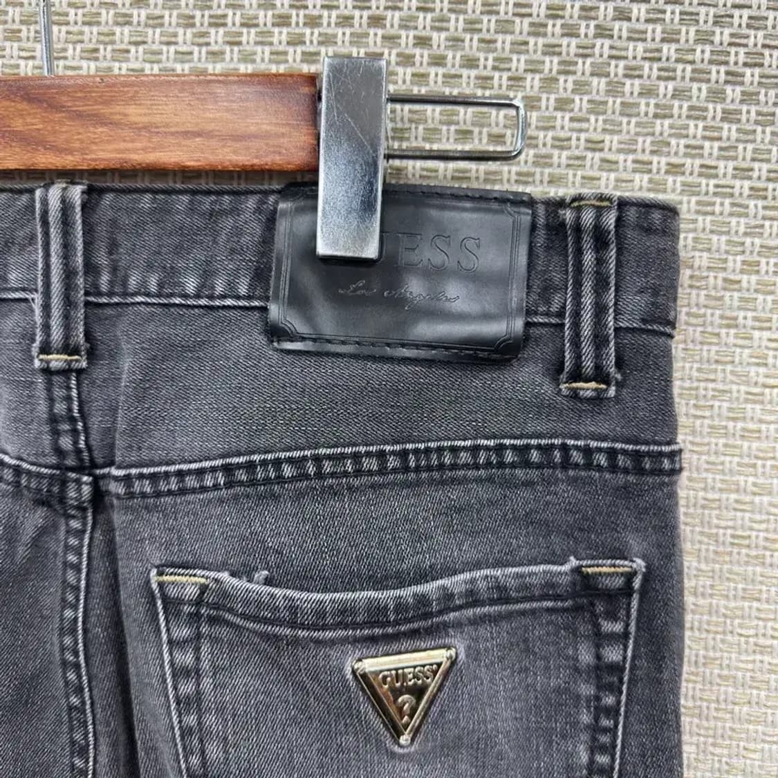 게스 캐쥬얼 은장 블랙진 데님 흑청바지 30인치 A00039 상품이미지3