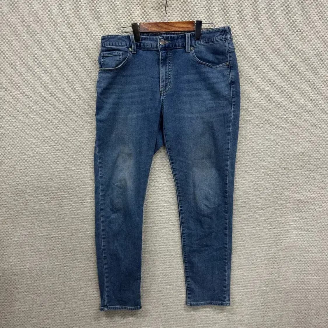 게스 캐쥬얼 은장  스판 반밴딩 데님 진청바지 33인치 A00034 상품이미지1