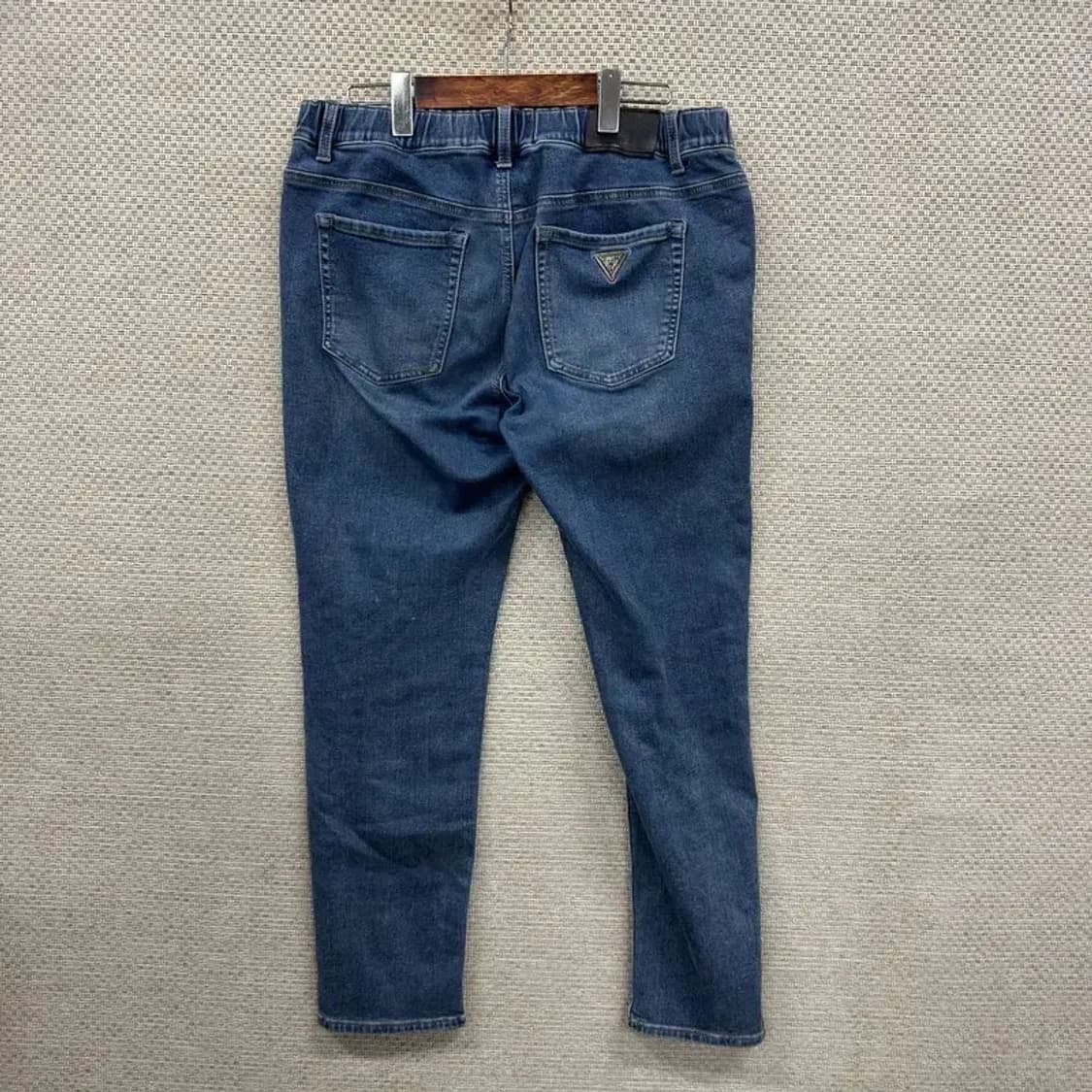 게스 캐쥬얼 은장  스판 반밴딩 데님 진청바지 33인치 A00034 상품이미지2