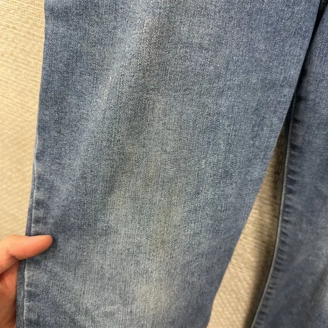 게스 캐쥬얼 은장  스판 반밴딩 데님 진청바지 33인치 A00034 상품이미지6