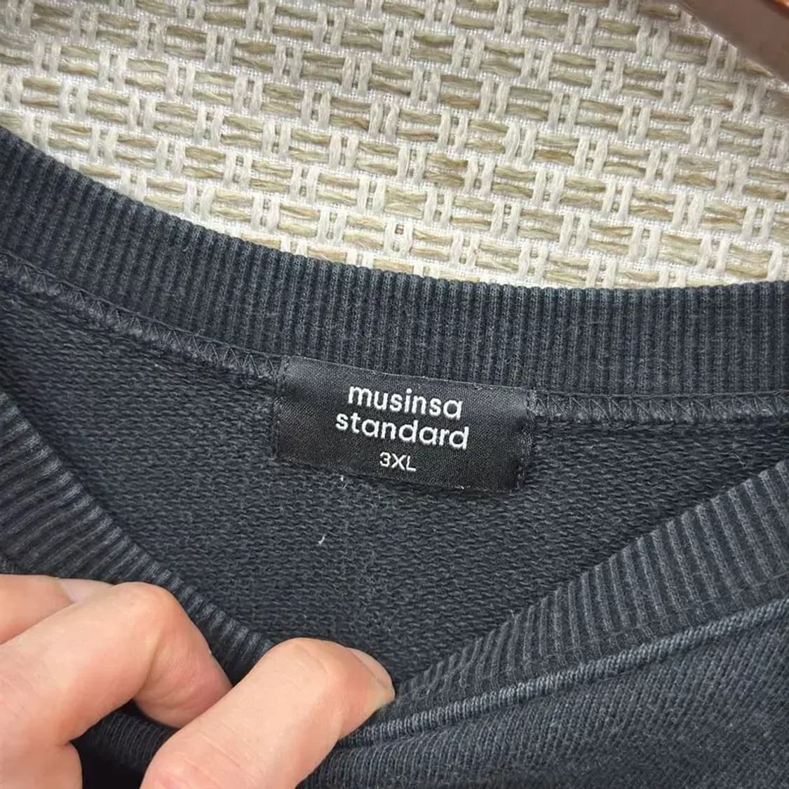 무신사스탠다드 캐쥬얼 빅사이즈 무지 맨투맨 115 A00030 상품이미지3