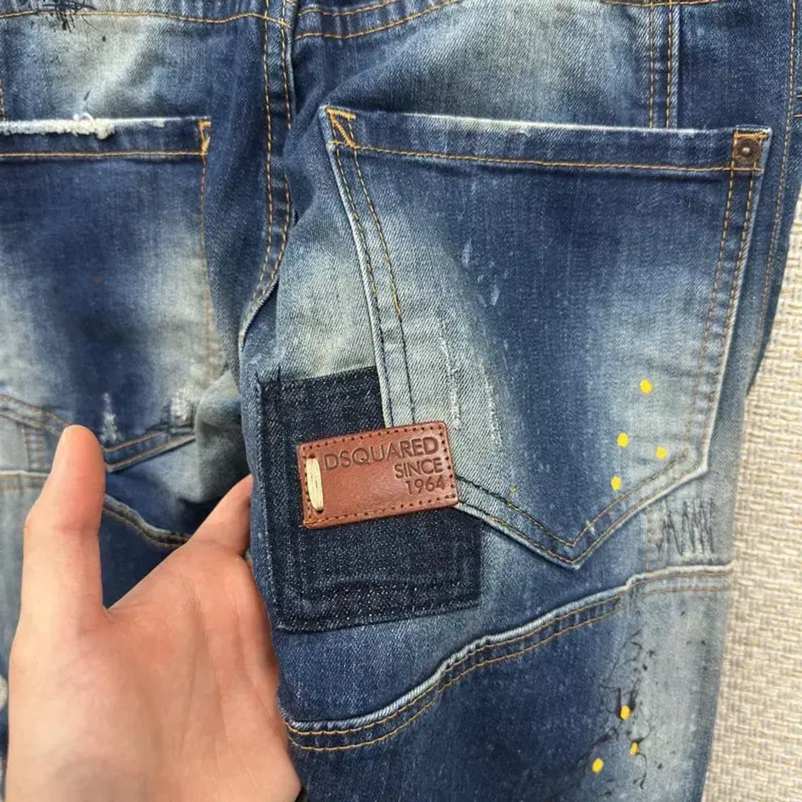 디스퀘어드2 빈티지 스키니 워싱 데님 청바지 44 A00111 상품이미지3