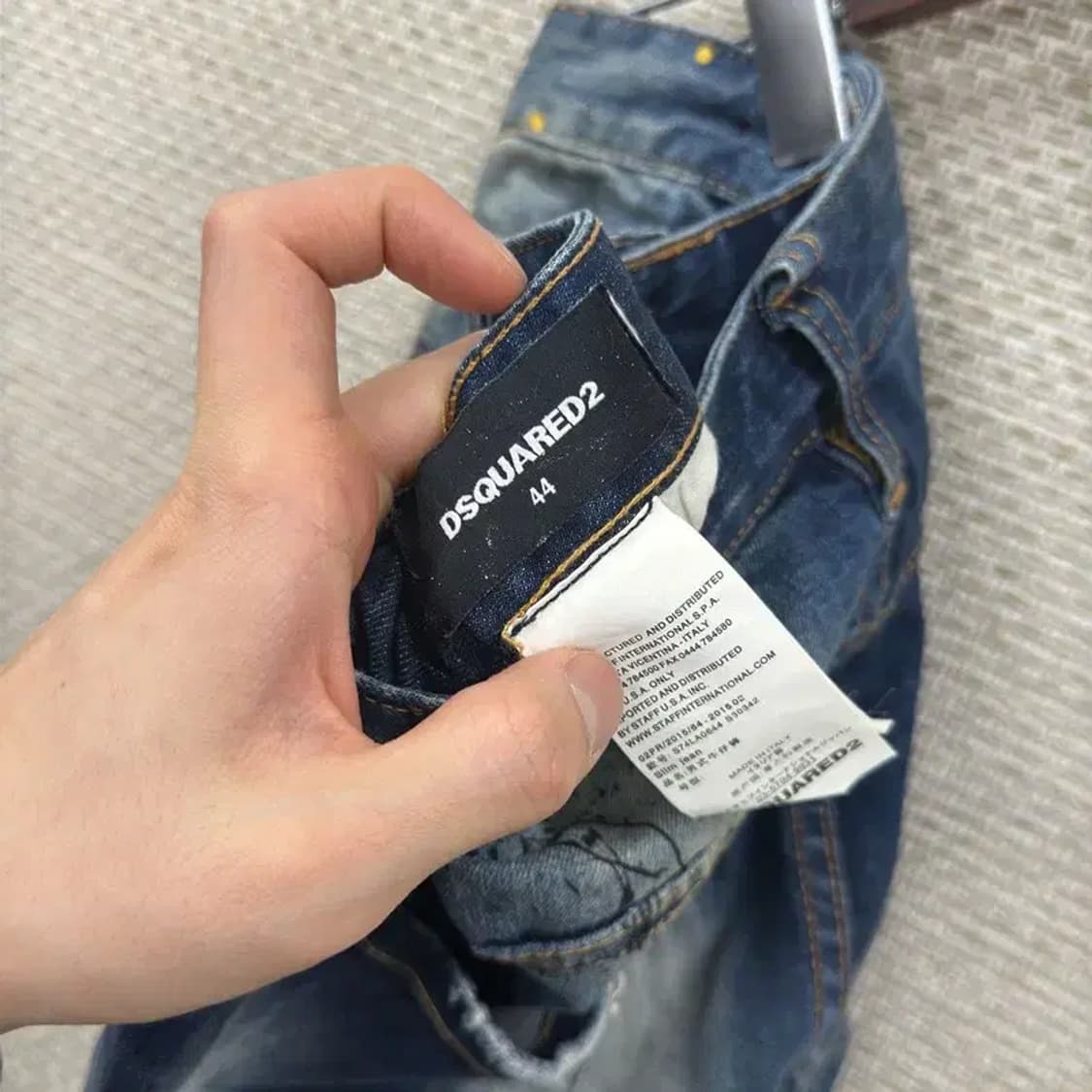 디스퀘어드2 빈티지 스키니 워싱 데님 청바지 44 A00111 상품이미지4
