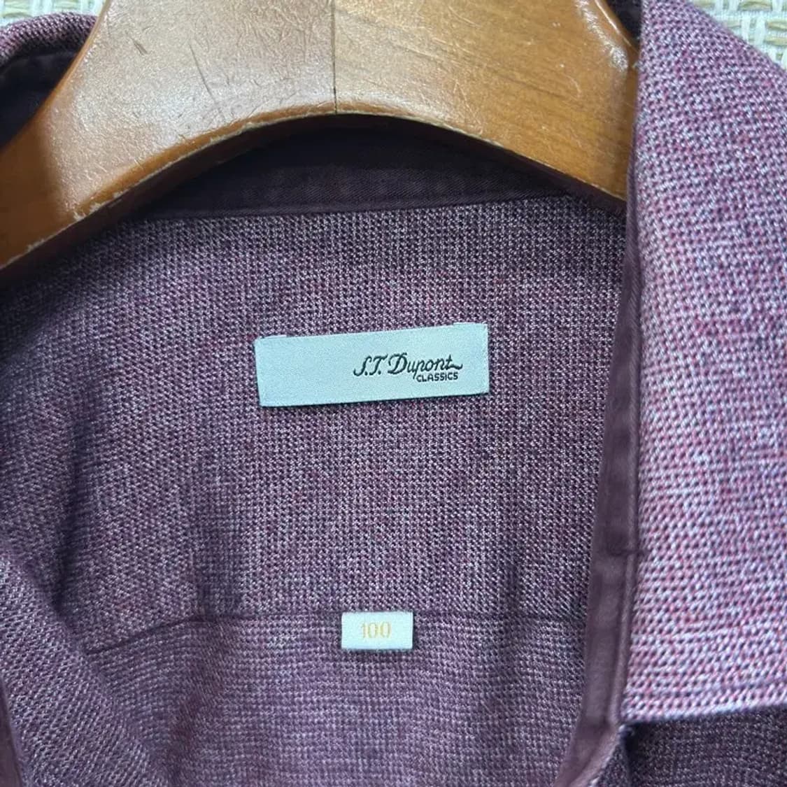 ST듀퐁 캐쥬얼 포켓 퍼플색 셔츠 100 A00092 상품이미지3