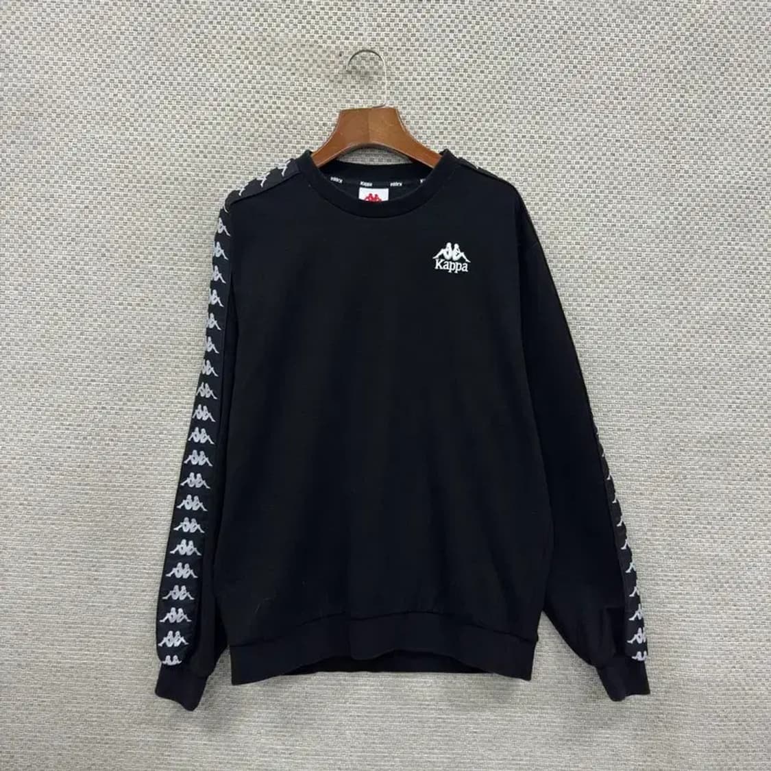 카파 캐쥬얼 자수로고 사이드라인 오버핏 맨투맨 90 A00101 상품이미지1