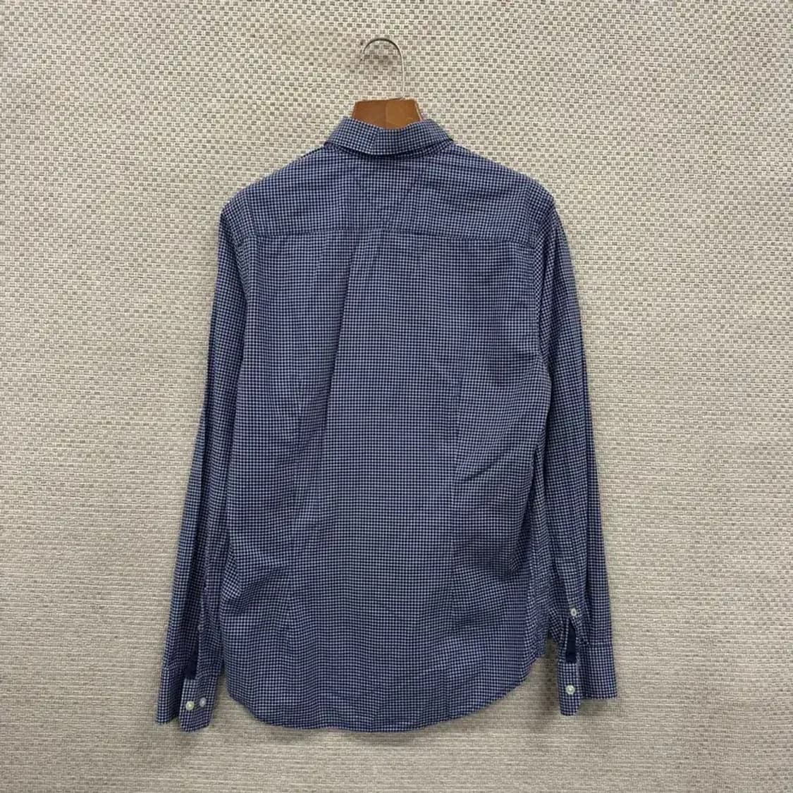 타미힐피거 슬림핏 자수로고 체크 긴팔셔츠 90 A00105 상품이미지2