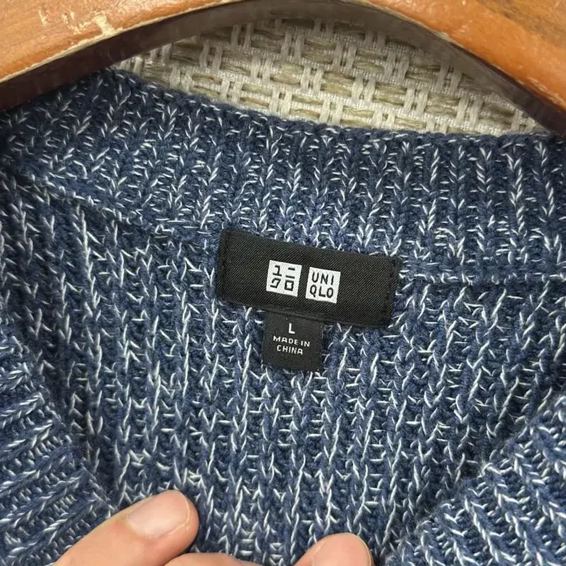 유니클로 라운드 넥 오버핏 스웨터 니트 105 A00172 상품이미지3