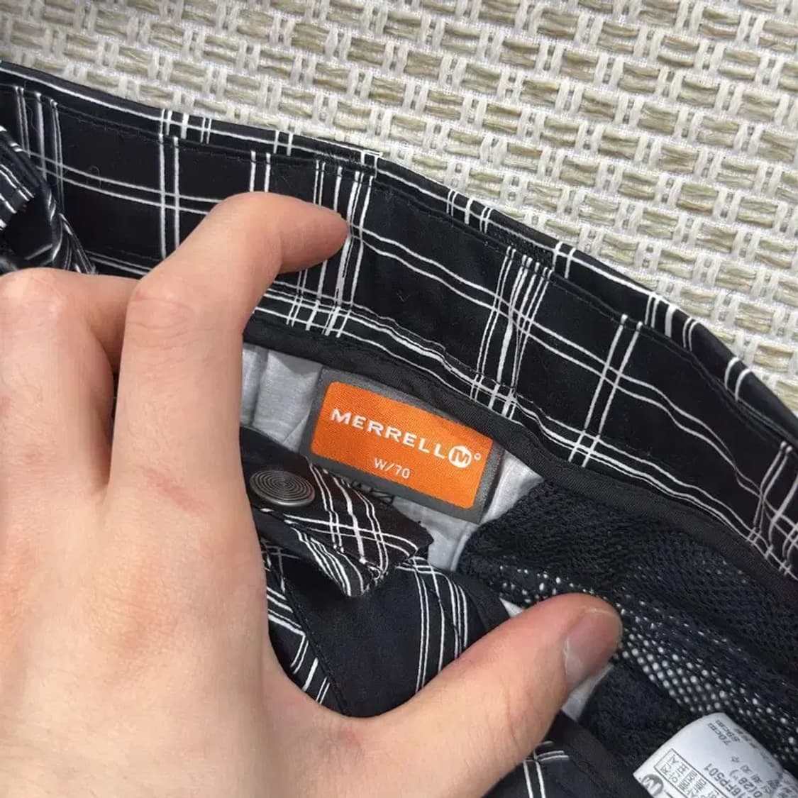 머렐 골프 벨트세트 체크 바지 28인치 A00197 상품이미지3